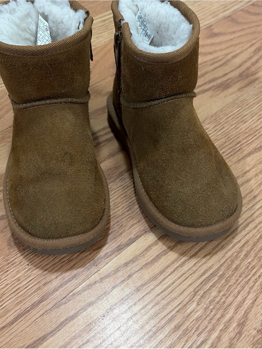 Koolaburra Kids Shearling-Lined Suede Boots - Brown